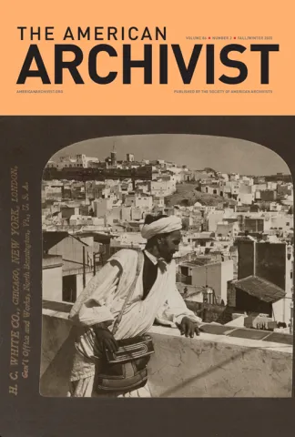 The american Archivist journal cover picture