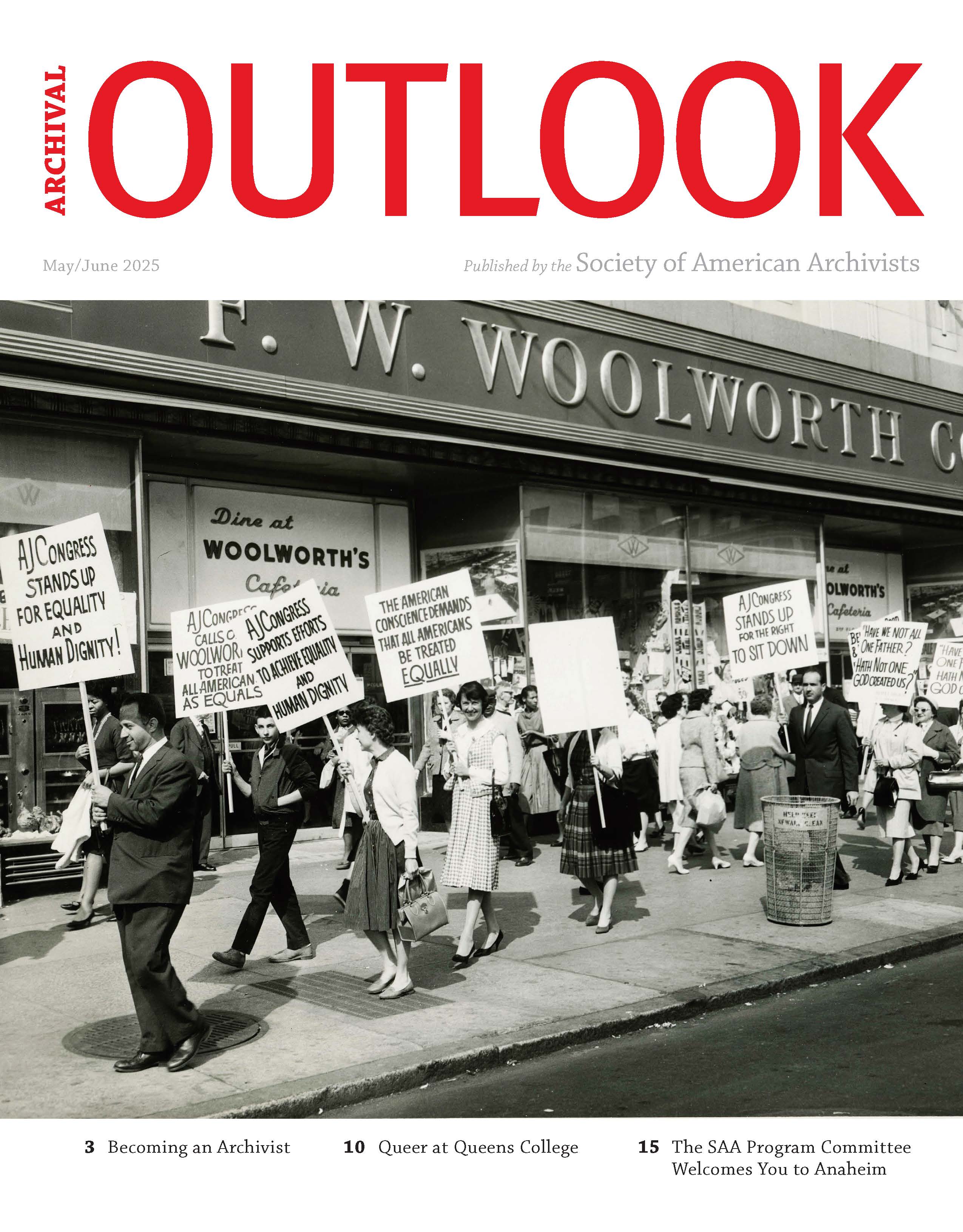 Activist Jackie Levine attends a picket line in front of Woolworth’s department store in Newark, NJ, to urge support for desegregation and call for the end of Jim Crow laws.